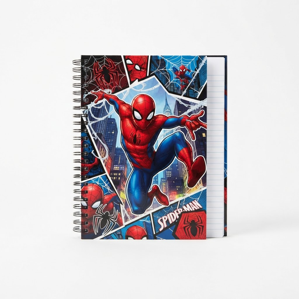 Innovative Designs Spiderman 1-Subject Notebook, College Ruled, 70 Sheets, Multicolored (721104SPC)